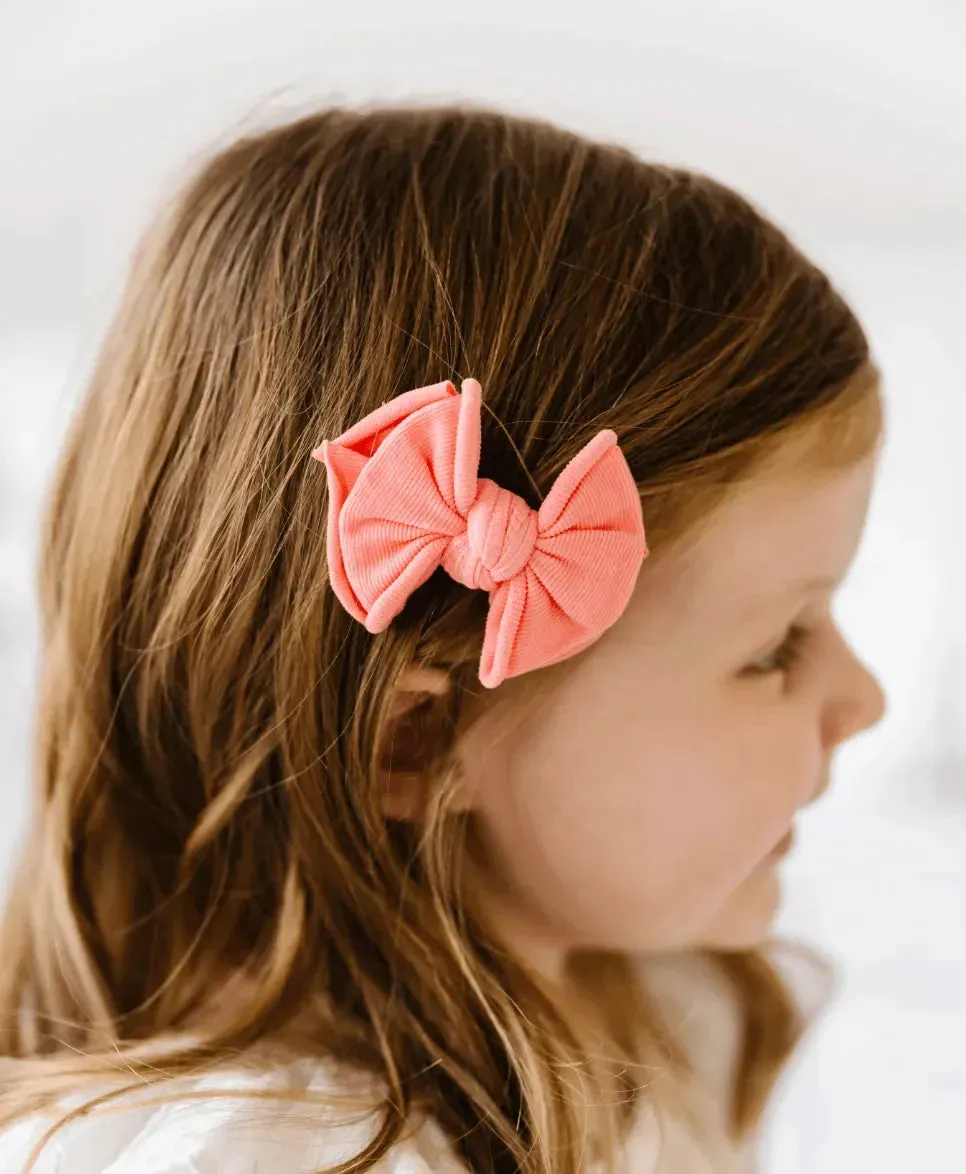 2PK BABY FAB CLIPS: coral - Image 2
