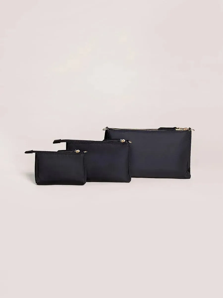 3-piece Pouch Set Black - Image 2