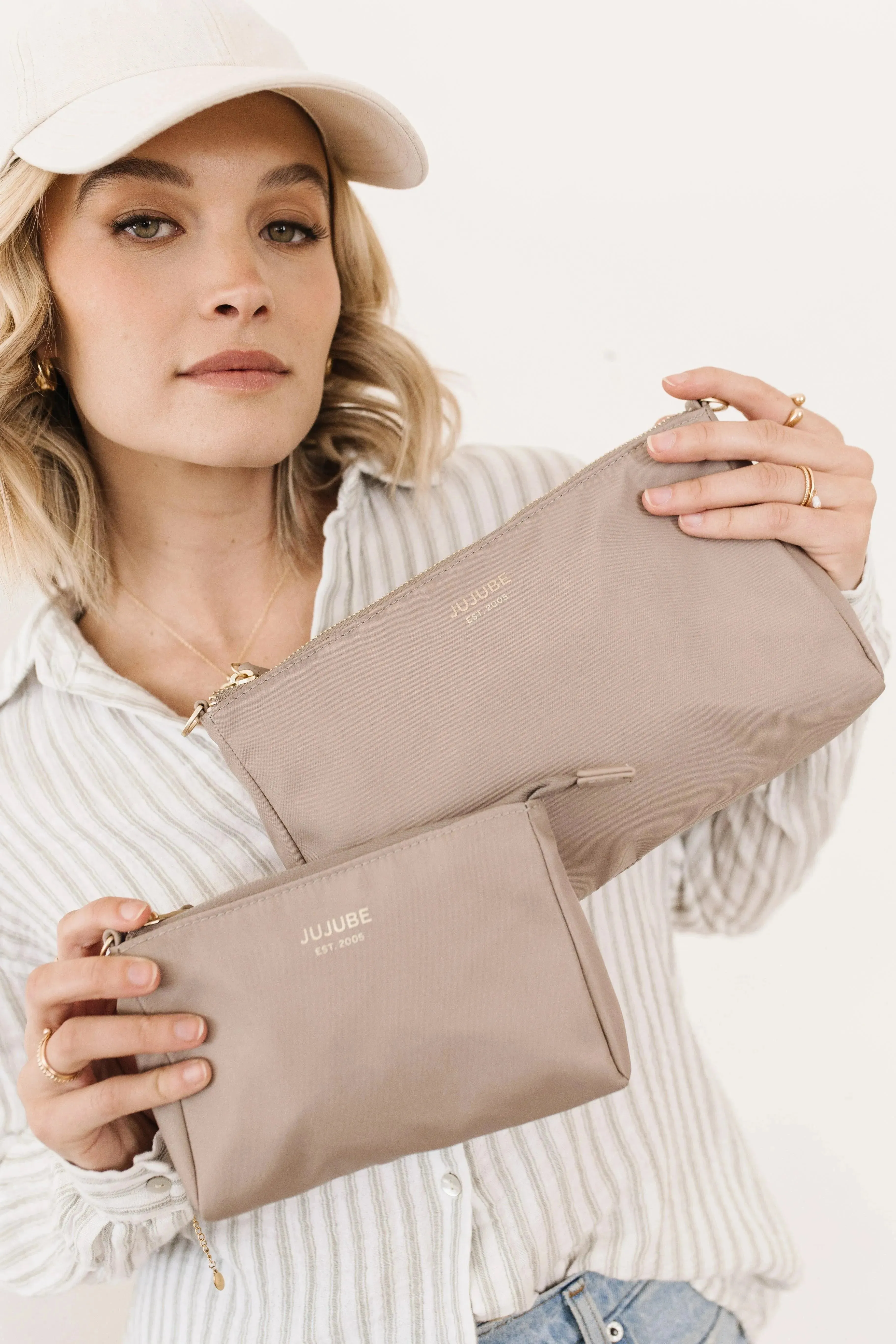 3-piece Pouch Set Taupe - Image 8