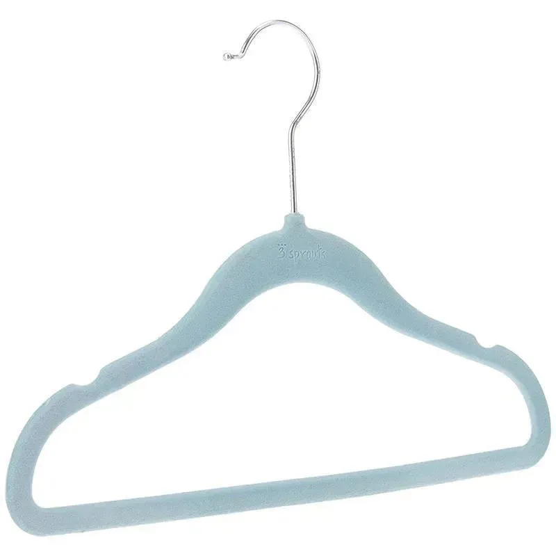 3 Sprouts - 10Pk Blue Velvet Non-Slip Hangers - Image 3
