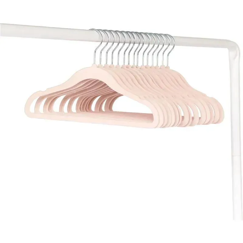 3 Sprouts - 15Pk Baby Velvet Hangers, Pink - Image 3
