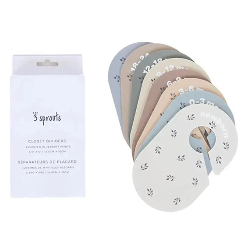 3 Sprouts - Baby and Toddler Hanger Closet Dividers, Set of 8, Blueberry - Image 3