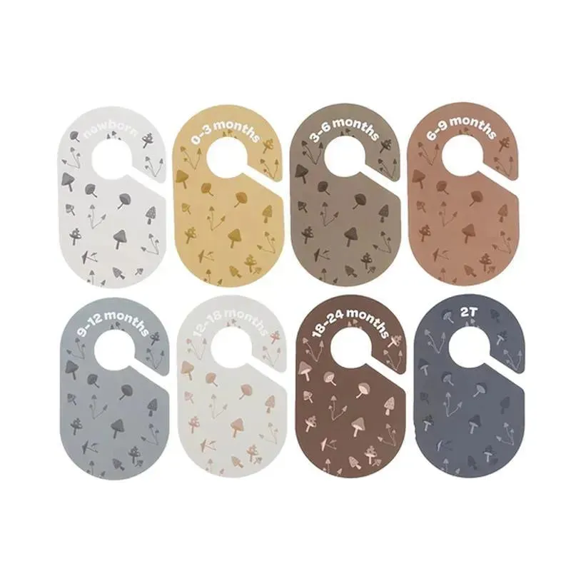 3 Sprouts - Baby and Toddler Hanger Closet Dividers, Set of 8, Mushroom - Image 3
