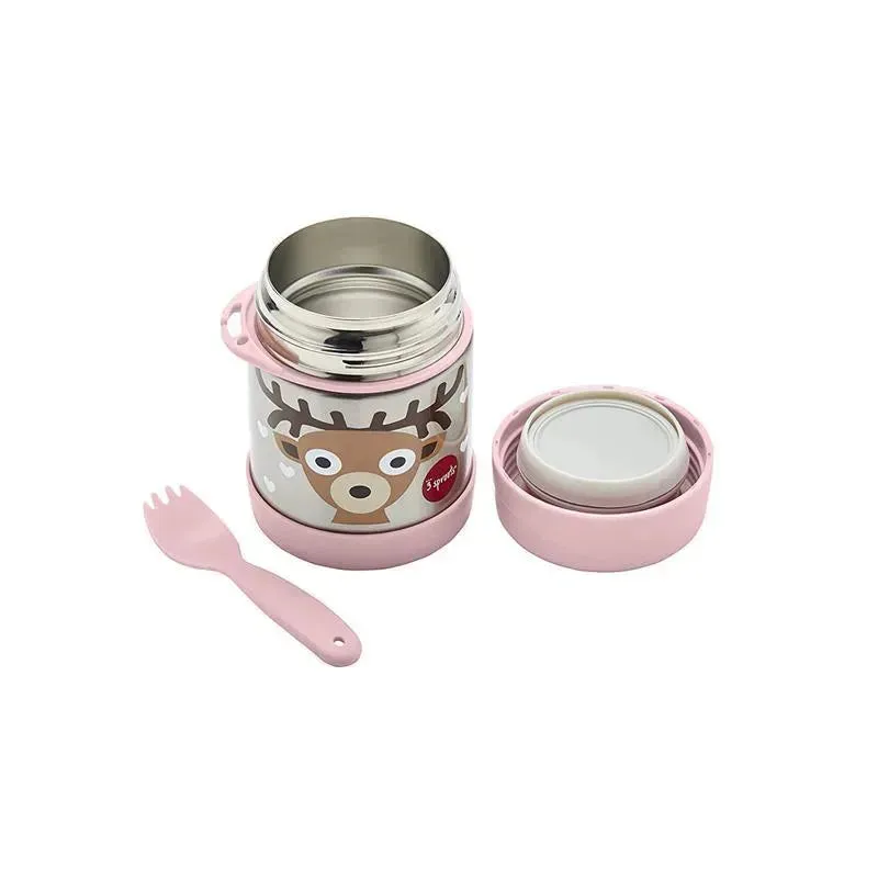 3 Sprouts - Stainless Steel Food Jar, Deer - Image 3