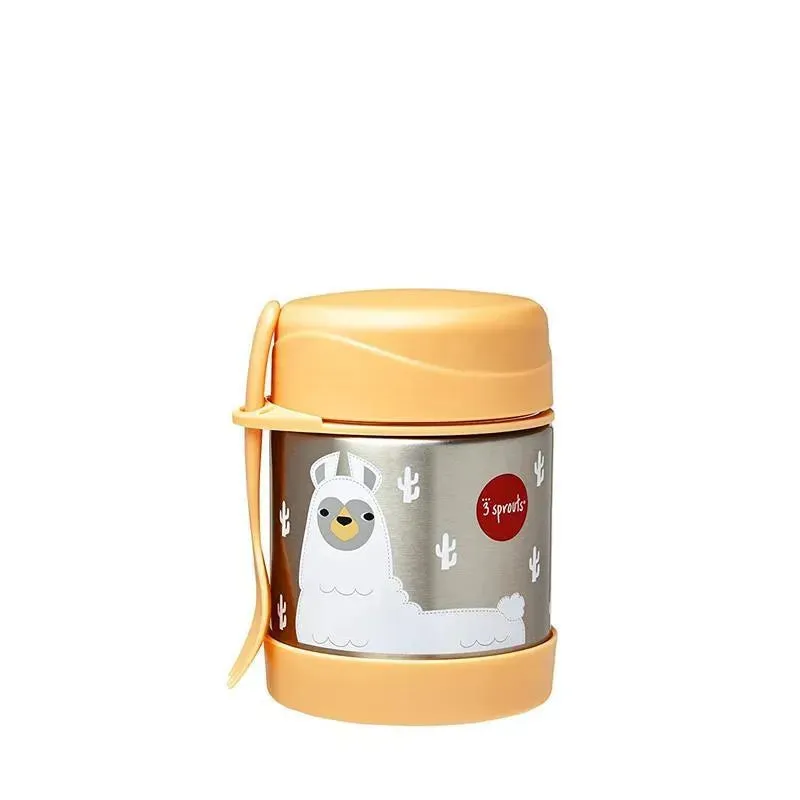 3 Sprouts - Stainless Steel Food Jar, Llama