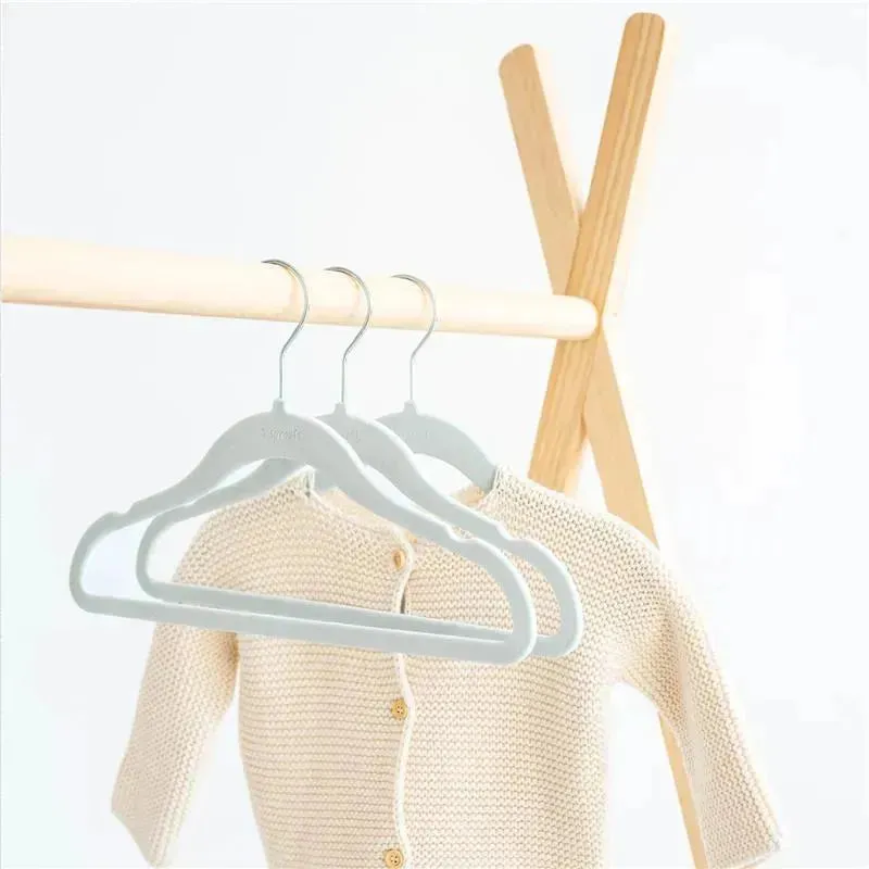 3 Sprouts - Velvet Baby Hangers, Non-Slip, Durable, Pack of 15, Blue - Image 4