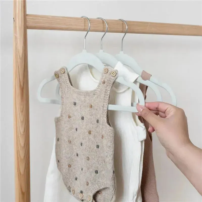 3 Sprouts - Velvet Baby Hangers, Non-Slip, Durable, Pack of 15, Blue - Image 8