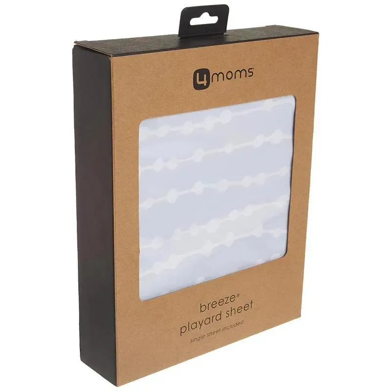 4 Moms - Breeze Waterproof Playard Sheet, Grey - Image 4