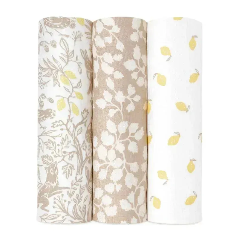 Aden + Anais - 3-Pack Swaddles - Silky Soft Natural, Woodland