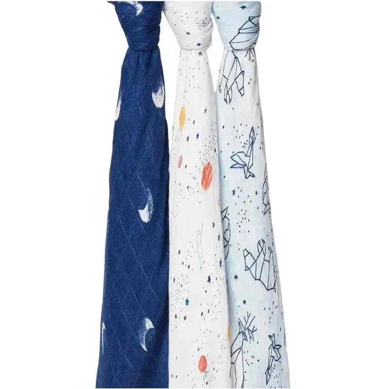 Aden + Anais - 3-Pack Swaddles - Silky Soft, Stargaze - Image 8