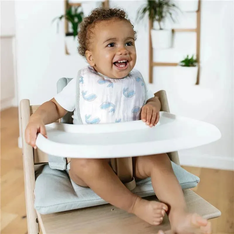 Aden + Anais - 3Pk Cotton Muslin Snap Bib, Natural History - Image 3