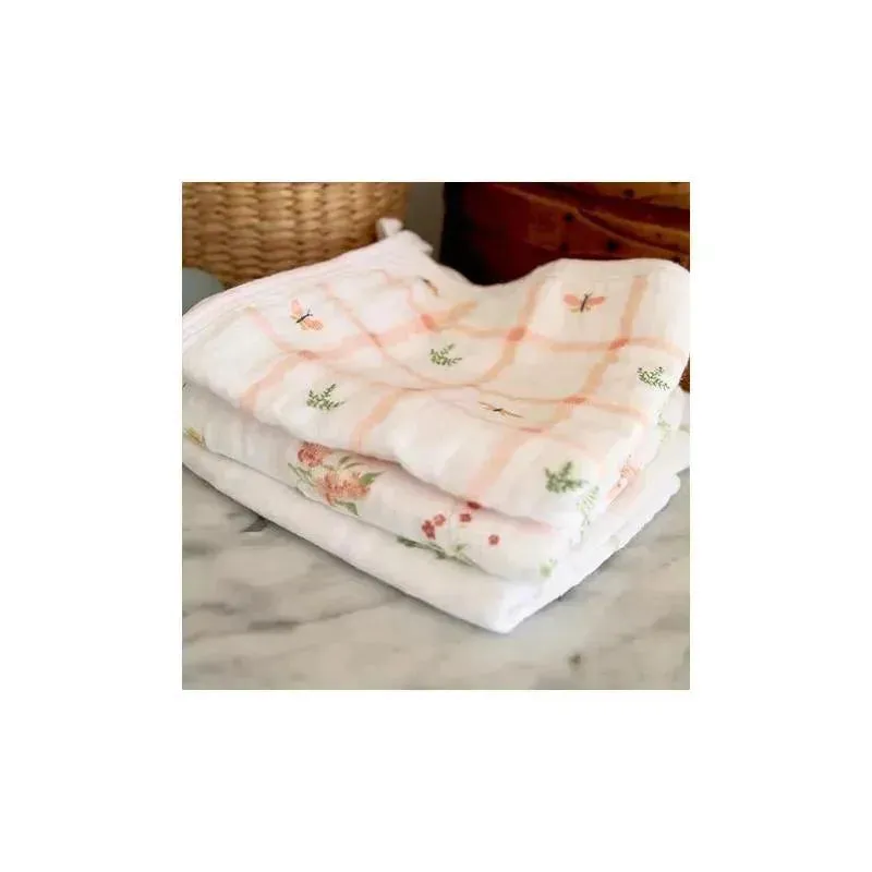 Aden + Anais - 3Pk Essentials Classic Washcloth Set, Country Floral - Image 3