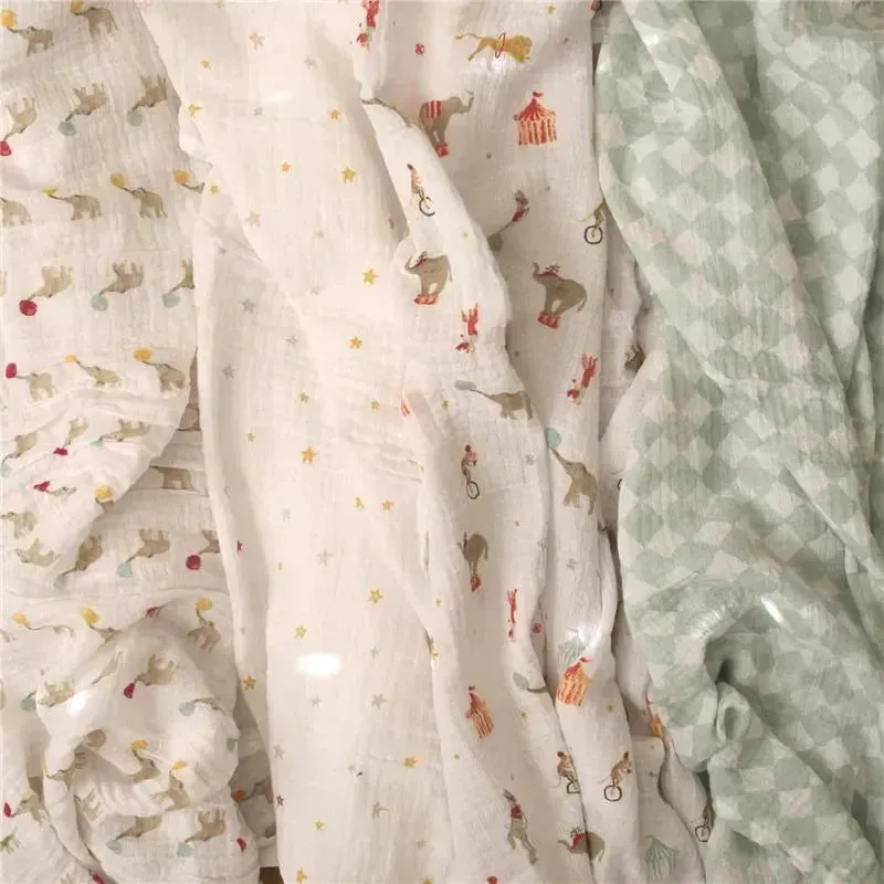 Aden + Anais - 4 Pk Elephant Circus Swaddle Blankets - Image 4