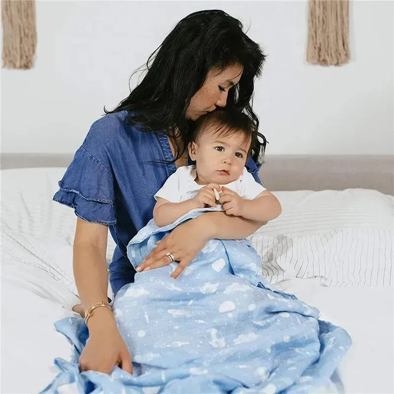 Aden + Anais - 4 Pk Muslin Swaddles, Space Explorers - Image 5