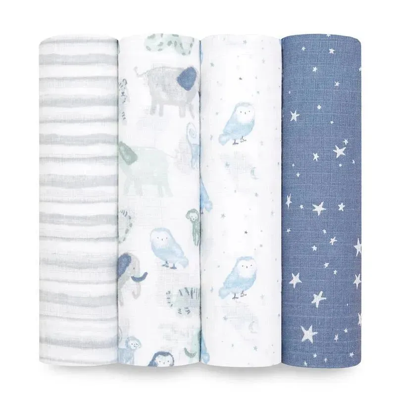 Aden + Anais - 4 Pk Muslin Swaddles, Time To Dream