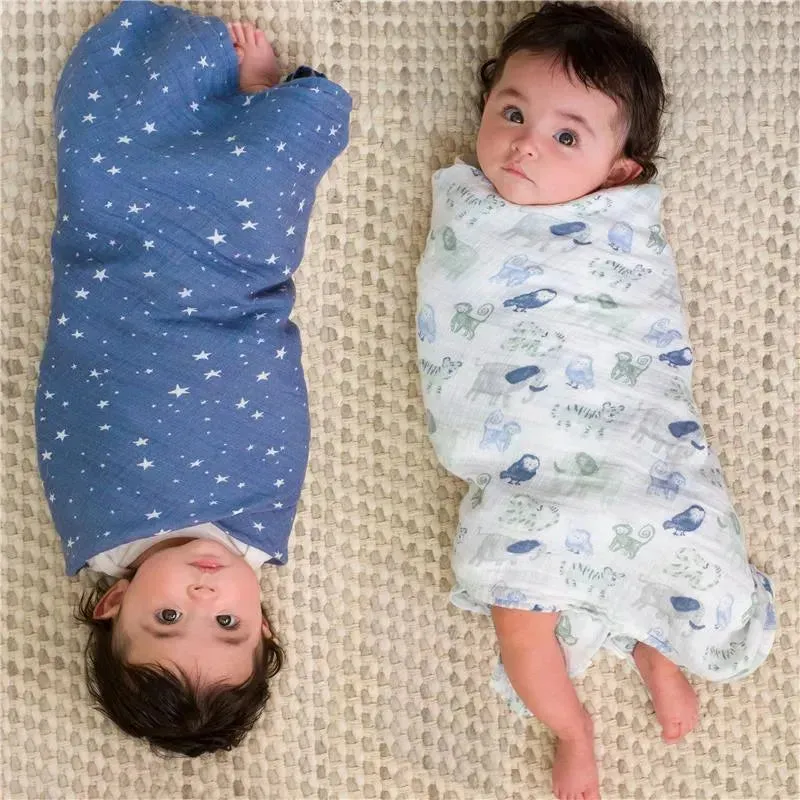 Aden + Anais - 4 Pk Muslin Swaddles, Time To Dream - Image 6