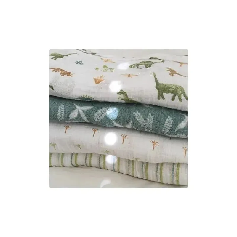 Aden + Anais - 4Pk Essential Dino Jungle Swaddle Blankets - Image 2