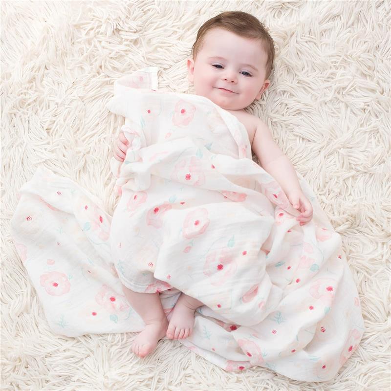 Aden + Anais - 4Pk Essentials Muslin Swaddle Blankets, Full Bloom - Image 2