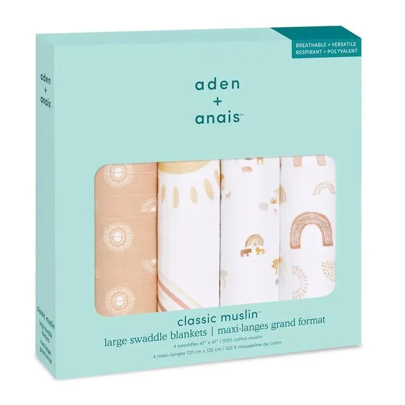 Aden + Anais - 4Pk Keep Rising Swaddles - Image 3