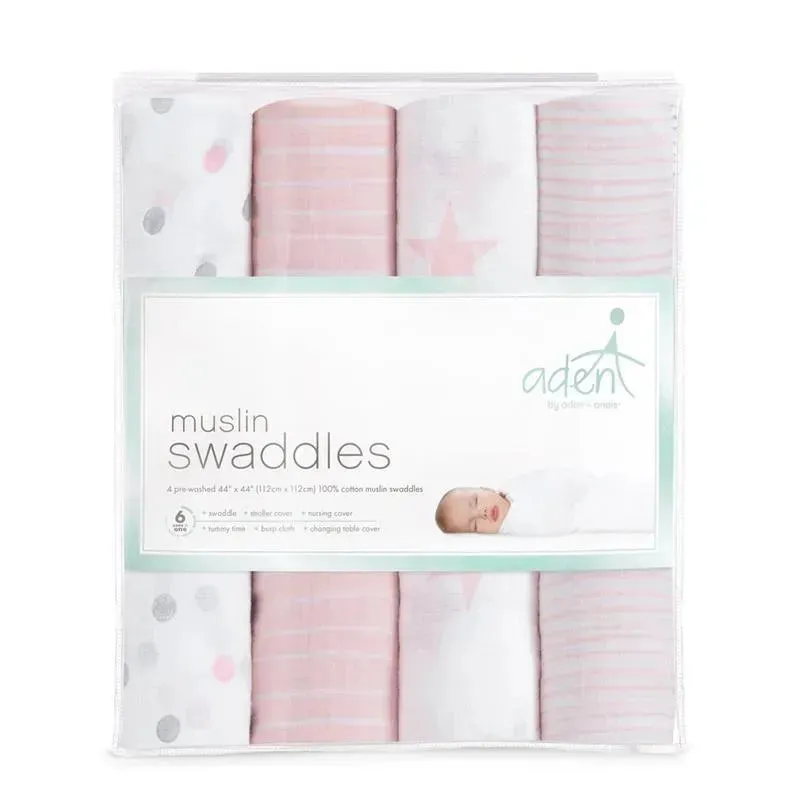 Aden + Anais Muslin Swaddle Doll, 4-Pack - Image 2