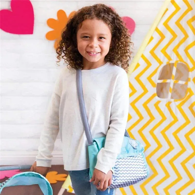 Adora - Baby Doll Diaper Bag, Includes Changing Mat and 2 Doll Diapers, Zig Zag Print - Image 3