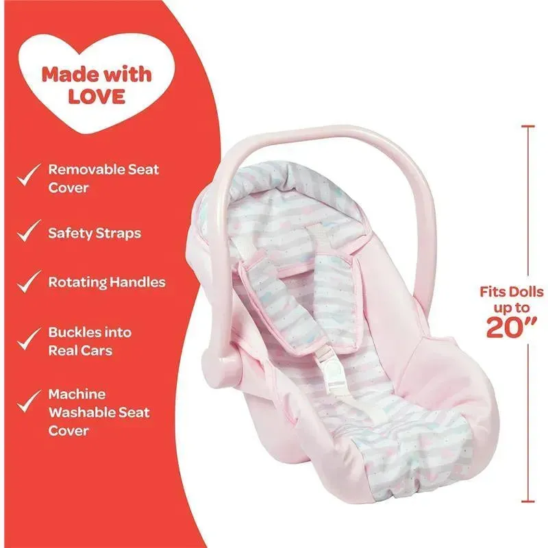 Adora - Classic Doll Car Seat, Pastel Pink - Image 3