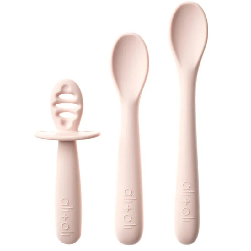 Ali + Oli - (3-Pc) Multi Stage Spoon Set For Baby, Blush