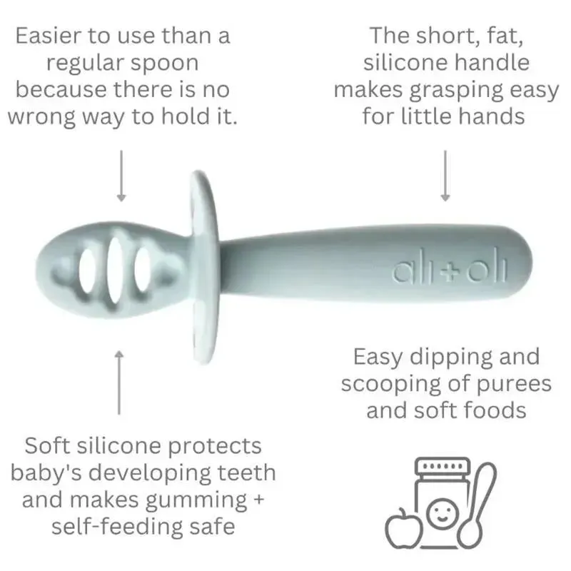 Ali + Oli - 3Pk Multi Stage Spoon Set For Baby, Blue - Image 2