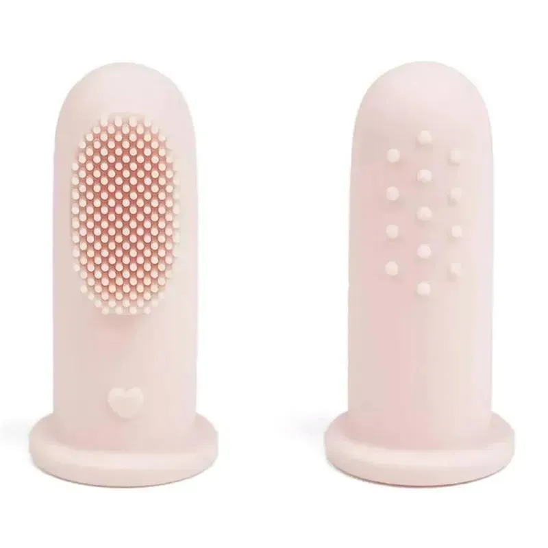 Ali + Oli - Baby Finger Toothbrush & Tongue Cleaner Oral Set, Blush - Image 2