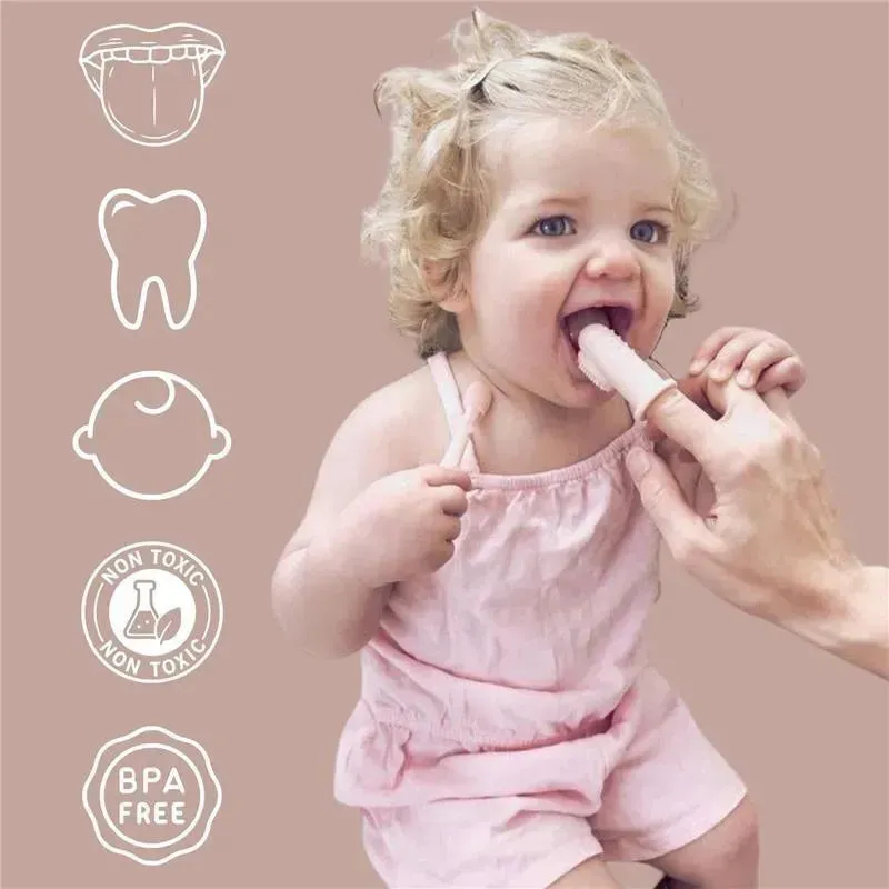 Ali + Oli - Baby Finger Toothbrush & Tongue Cleaner Oral Set, Ivory - Image 5