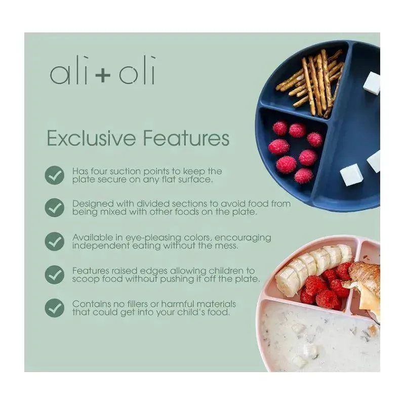 Ali + Oli - Baby Plate With Suction And Divided Portions, Fawn - Image 4
