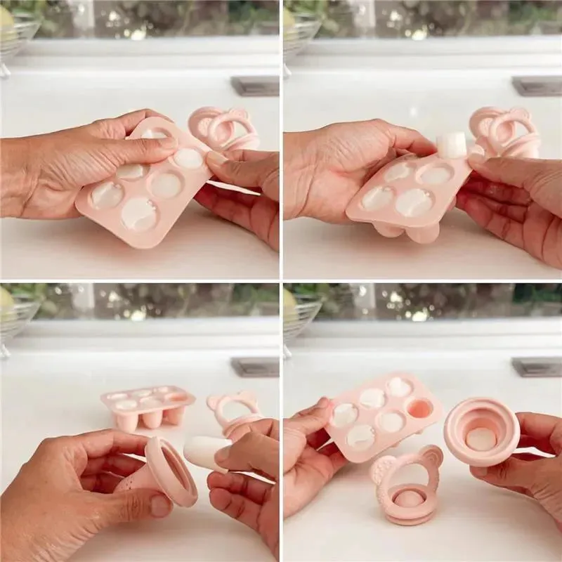 Ali+Oli - Breastmilk Freezer Trays BPA-Free Food-Grade Silicone, 2 Pack, Light Pink - Image 6
