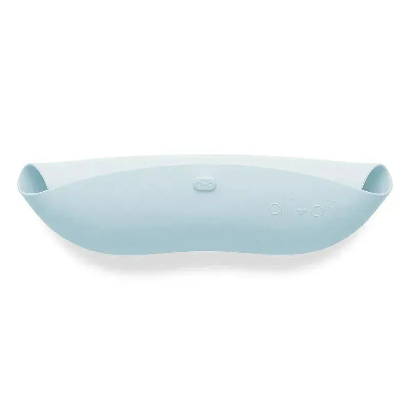 Ali + Oli - Silicone Baby Bib Roll Up & Stay Closed, Sky - Image 2