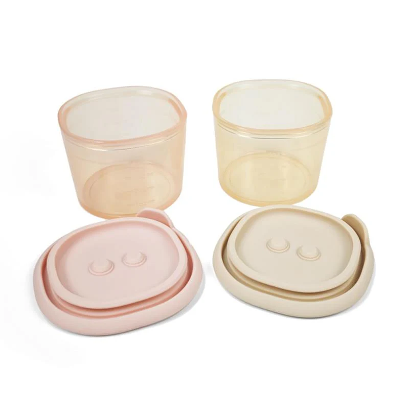 Ali + Oli - Silicone Food Containers 4Oz 2 Pk, Blush - Khaki - Image 5