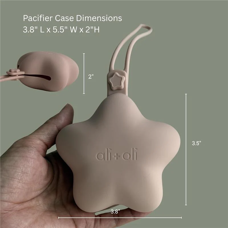 Ali + Oli - Silicone Pacifier Case Star 2Pk, Blush Sand - Image 9