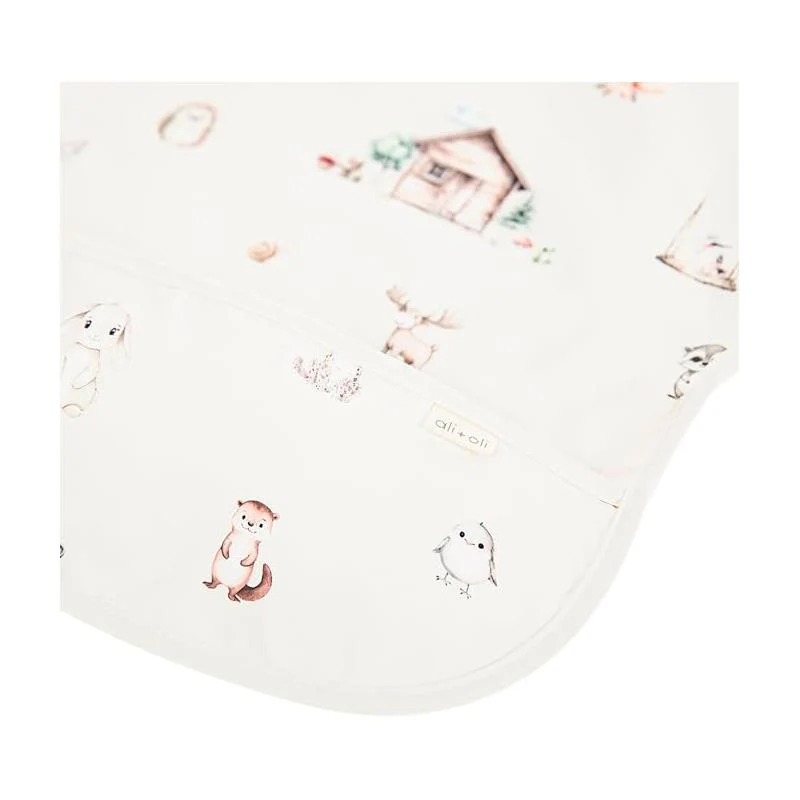 Ali + Oli - Smock Bib For Baby & Todler Long Sleeve, Woodlands - Image 6