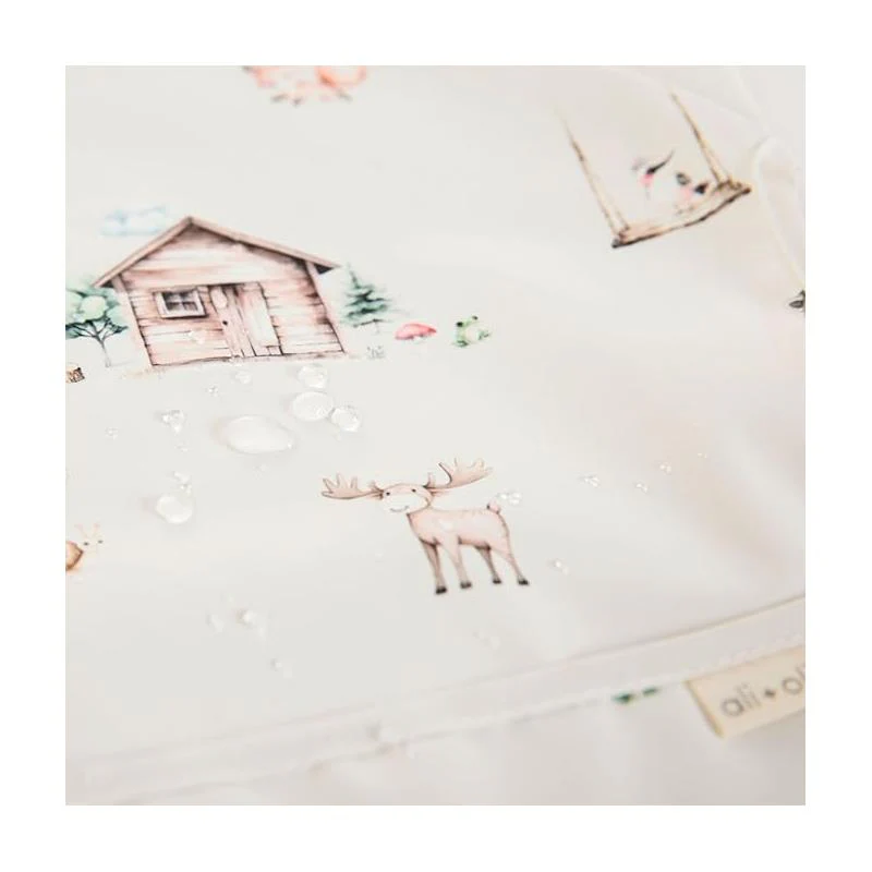Ali + Oli - Smock Bib For Baby & Todler Short Sleeve, Woodlands - Image 4