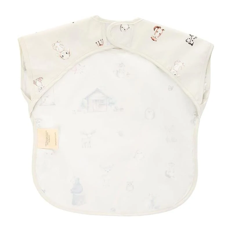 Ali + Oli - Smock Bib For Baby & Todler Short Sleeve, Woodlands - Image 6
