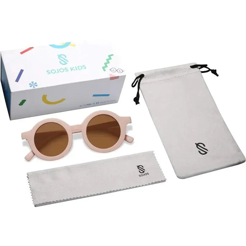 Ali+Oli - SOJOS Cute Round Polarized Sunglasses, UV400 Protection, Pink Cream - Image 3