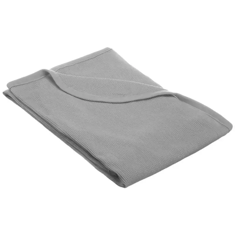American Baby - 100% Natural Cotton Thermal/Waffle Swaddle Blanket, Grey