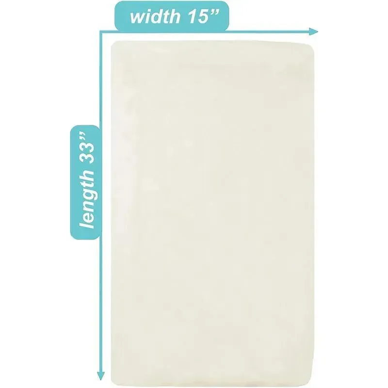 American Baby - 15 x 33 Fitted Bassinet Sheet, 100% Natural Cotton Jersey Knit, Cream - Image 2