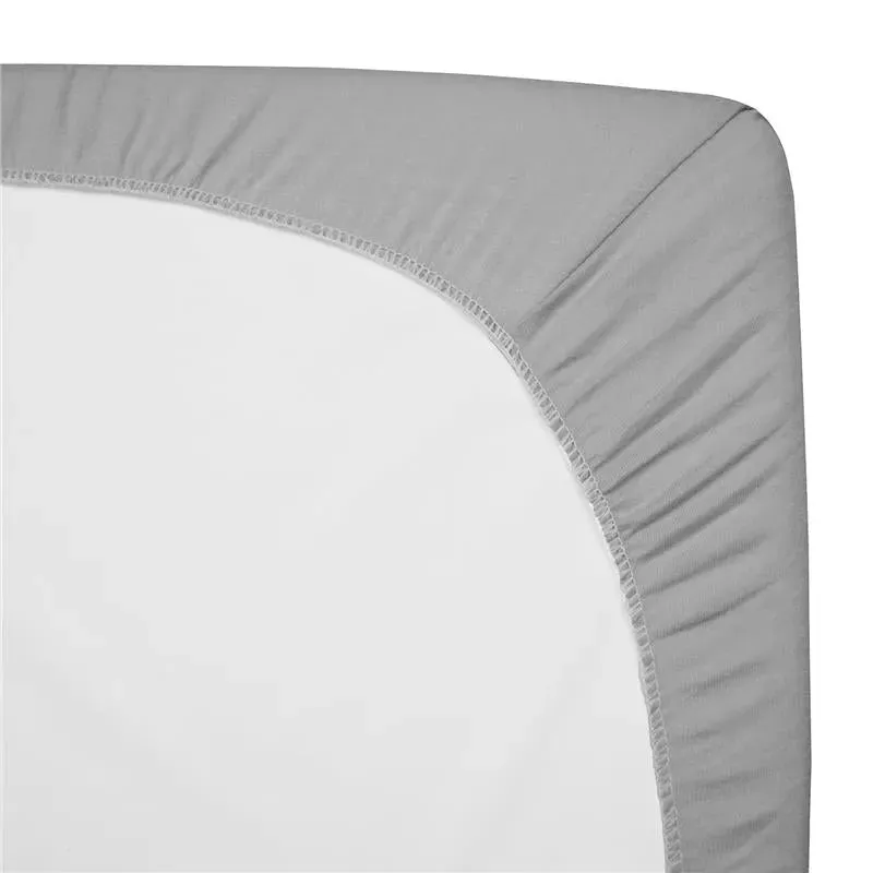 American Baby - 15 X 33 Fitted Bassinet Sheet 100% Natural Cotton Jersey Knit, Grey - Image 4