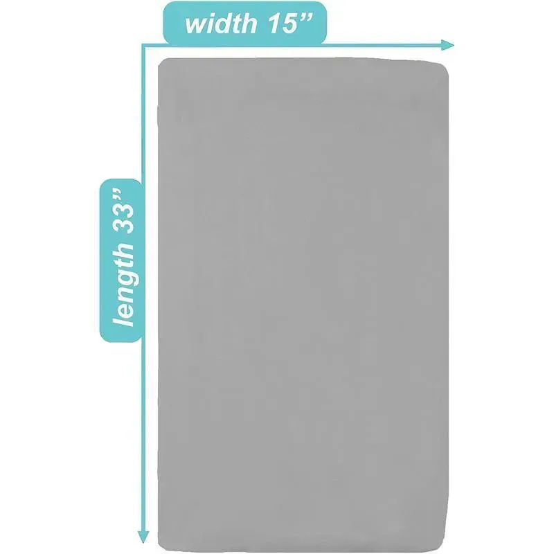 American Baby - 15 x 33 Fitted Bassinet Sheet, 100% Natural Cotton Jersey Knit, Grey - Image 5