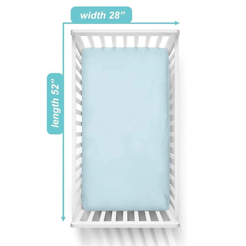 American Baby Company Percale Crib Sheet Blue - Image 3