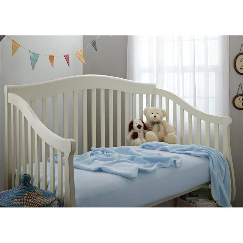 American Baby Company - 100% Cotton Thermal Waffle Swaddle Blanket Blue - Image 3