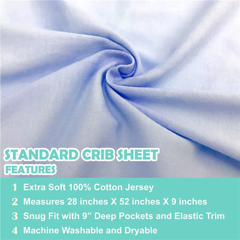 American Baby Company - Value Jersey Sheet Blue - Image 3