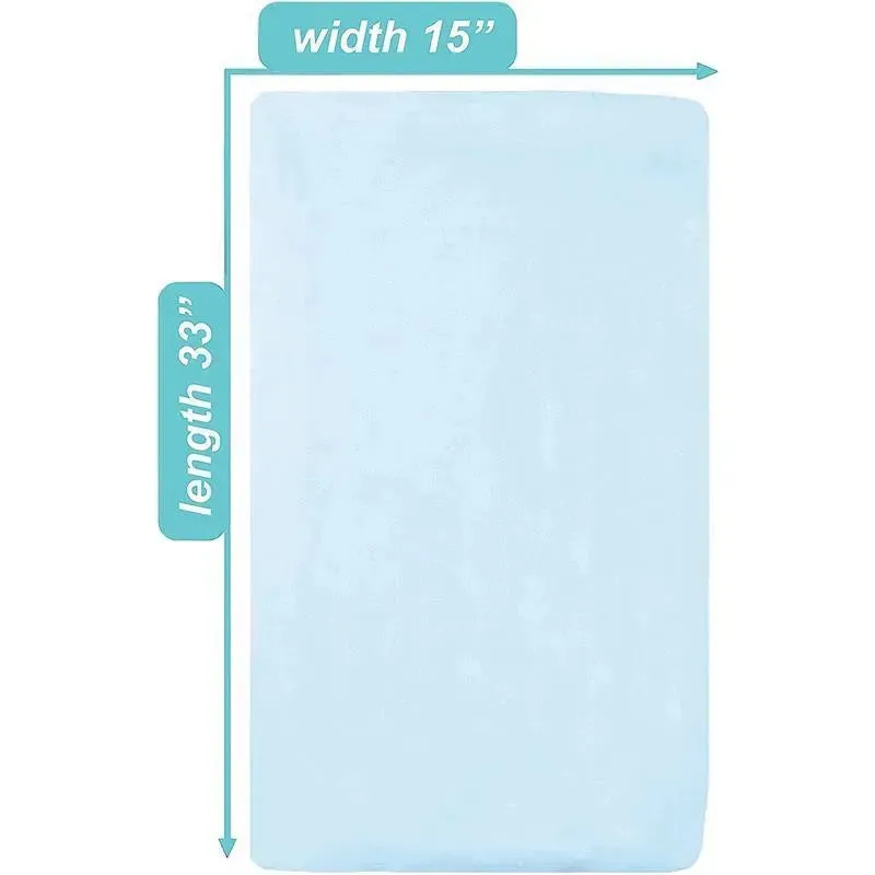 American Baby - Fitted Bassinet Sheet 100% Natural Cotton Jersey Knit, Blue - Image 3