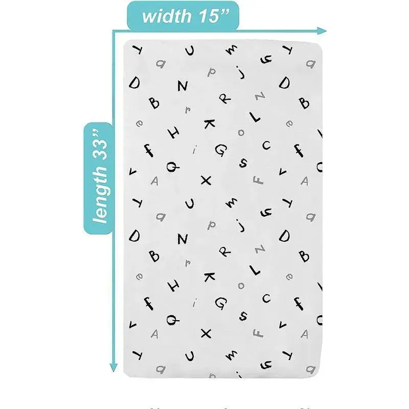 American Baby - Fitted Bassinet Sheet Printed 100% Natural Cotton Jersey Knit, Alphabet - Image 2
