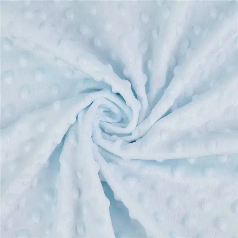 American Baby - Heavenly Soft Chenille Minky Dot Receiving Blanket, Blue - Image 3