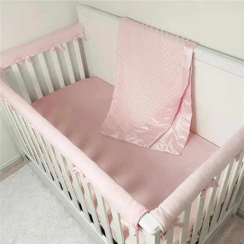American Baby - Heavenly Soft Chenille Minky Dot Receiving Blanket, Pink - Image 2